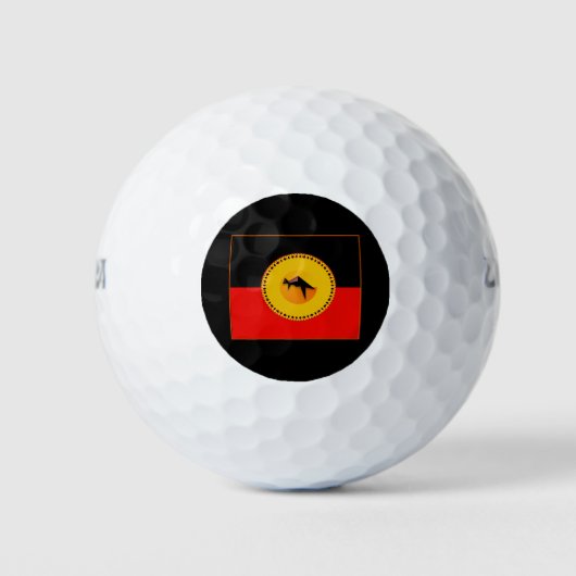 ABORIGINAL AUSTRALIAN ART FLAG 8 GOLFBALL (Vorderseite)