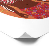 Aboriginal Australian Matryoshka Poster (Ecke)
