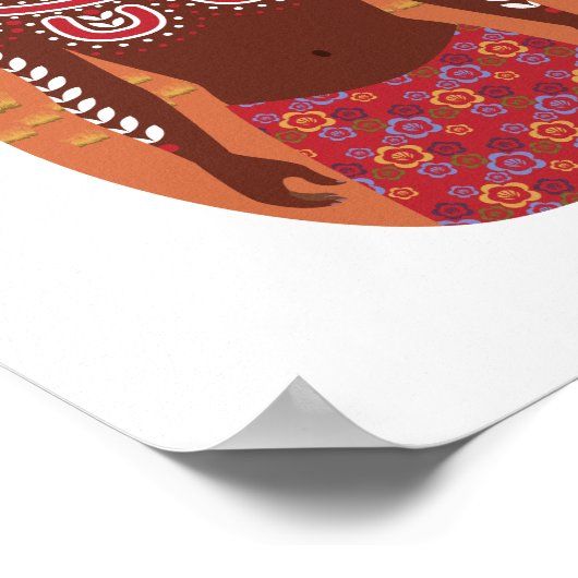 Aboriginal Australian Matryoshka Poster (Ecke)