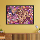 Aboriginal Dot Art Leinwanddruck (Insitu (Wohnzimmer))
