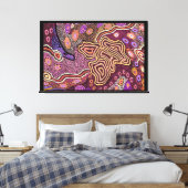 Aboriginal Dot Art Leinwanddruck (Insitu (Schlafzimmer))