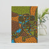 Aboriginal Dot Art Monkey Feiertagskarte (Stehend Vorderseite)