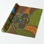 Aboriginal Dot Art Monkey Geschenkpapier (Ungerollt)