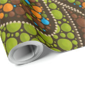 Aboriginal Dot Art Monkey Geschenkpapier (Rolleneckpunkt)