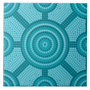Aboriginal dot painting fliese