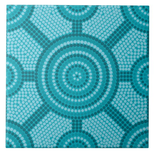 Aboriginal dot painting fliese (Vorderseite)