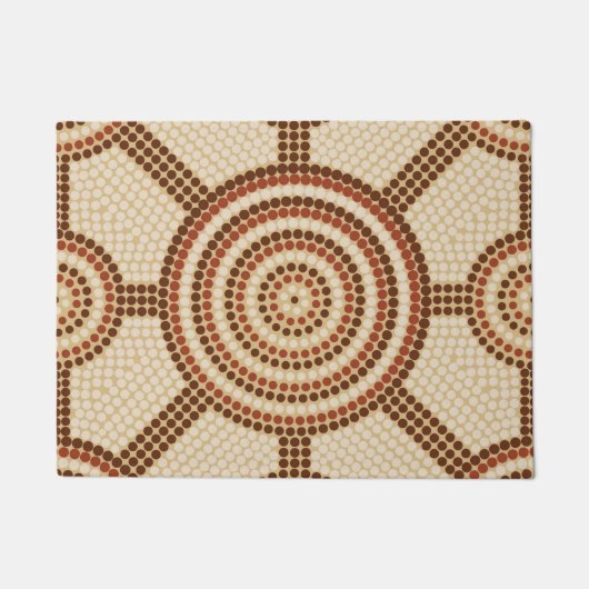 Aboriginal dot painting fußmatte (Vorderseite)