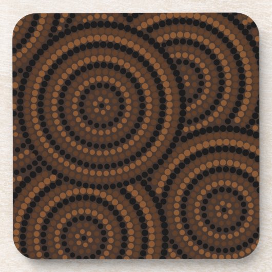 Aboriginal dot painting getränkeuntersetzer (Vorderseite)