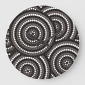 Aboriginal dot painting große wanduhr (Vorderseite)