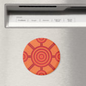 Aboriginal dot painting magnet (In Situ (Geschirrspüler))
