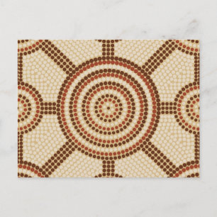 Aboriginal dot painting postkarte