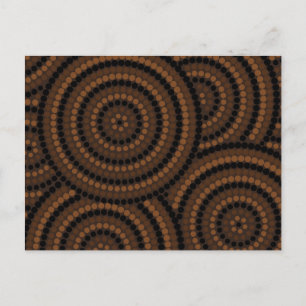 Aboriginal dot painting postkarte