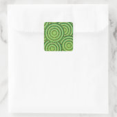 Aboriginal dot painting quadratischer aufkleber (Tasche)