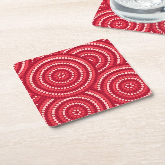 Aboriginal dot painting rechteckiger pappuntersetzer (angewinkelt)