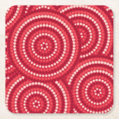 Aboriginal dot painting rechteckiger pappuntersetzer (Vorderseite)