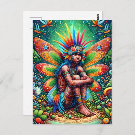 Aboriginal Fairy Postkarte (Vorne/Hinten)