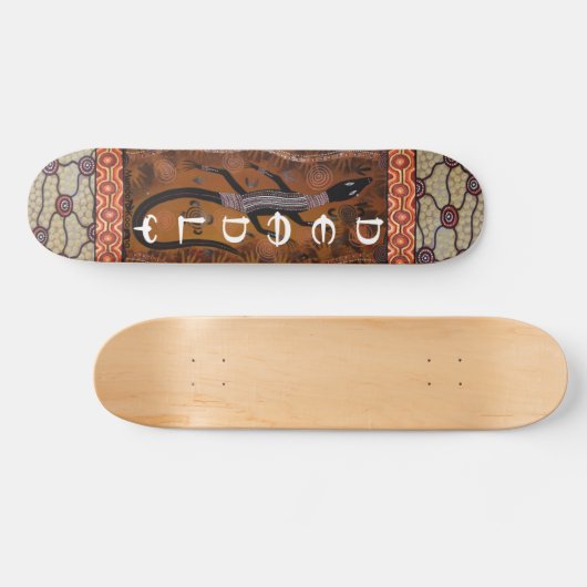 Aboriginal Goanna Deadly Skateboard (Horizontal)