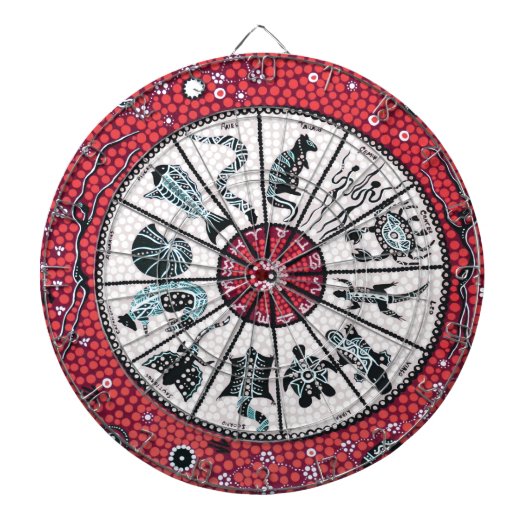 Aboriginal Horoscope Red Dartscheibe (vorne)