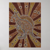 Aboriginal Kangaroo Dot Poster (Vorne)