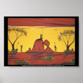Aboriginal Landscape painting By Glen Evans Poster (Vorne)