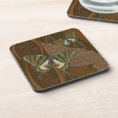 Aboriginal Swallowtail Square Coaster Untersetzer (Linke Seite)