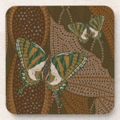 Aboriginal Swallowtail Square Coaster Untersetzer (Vorderseite)