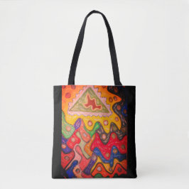 ABORIGINALAFRIKANISCHE KUNSTIMPRESSIONISTISCHE DES TASCHE