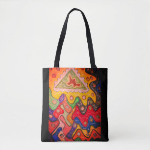ABORIGINALAFRIKANISCHE KUNSTIMPRESSIONISTISCHE DES TASCHE