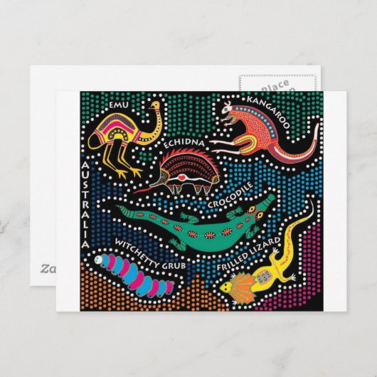 Aboriginalstil Postkarte (Vorne/Hinten)