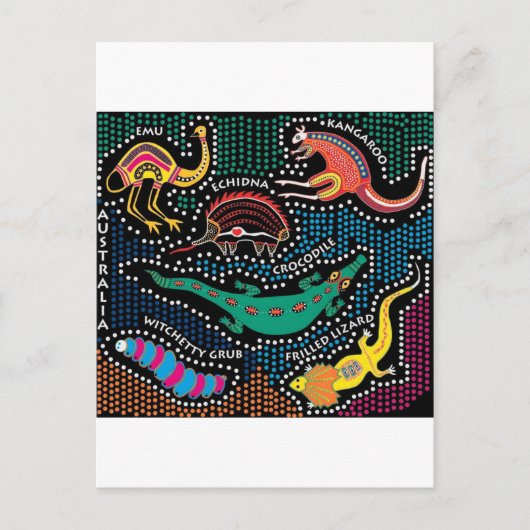 Aboriginalstil Postkarte (Vorderseite)