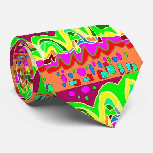 ABORIGINALTYP ART ABSTRAKT KRAWATTE (Gerollt)