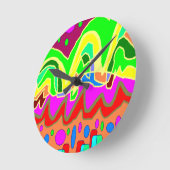 ABORIGINALTYP ART ABSTRAKT RUNDE WANDUHR (Winkel)