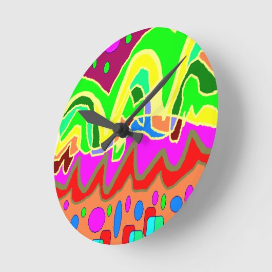 ABORIGINALTYP ART ABSTRAKT RUNDE WANDUHR (Winkel)