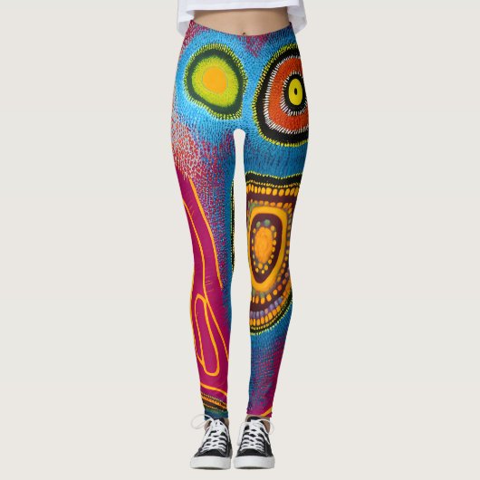 Aborigine-Abstrakt Art Vol. 01 Leggings (Vorderseite)