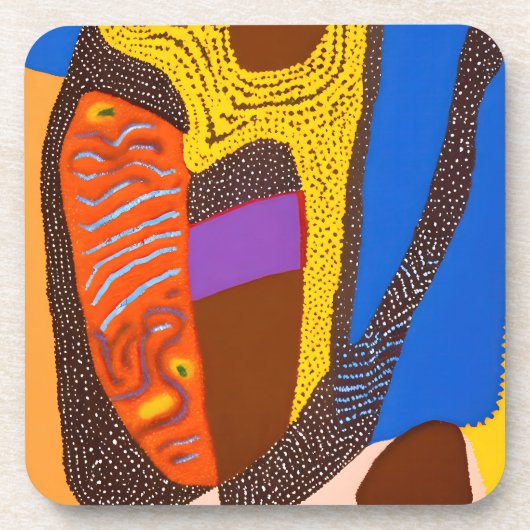 Aborigine Abstrakt Art Vol. 09 Getränkeuntersetzer (Vorderseite)