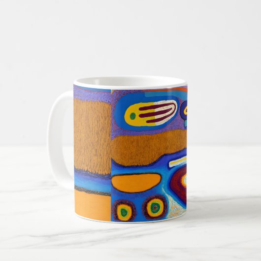 Aborigine-Abstrakt Art Vol. 4 Kaffeetasse (Vorderseite Links)