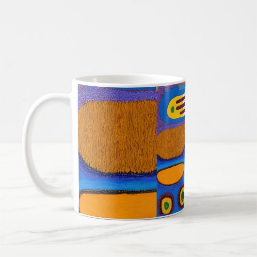 Aborigine-Abstrakt Art Vol. 4 Kaffeetasse (Links)