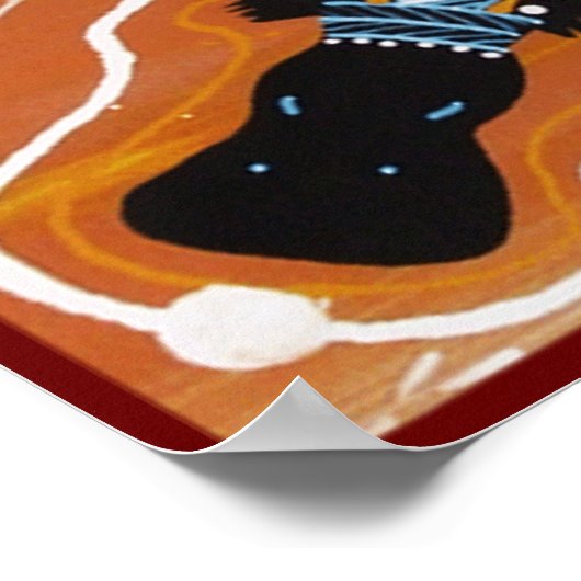 Aborigine Art Collage Poster (Ecke)