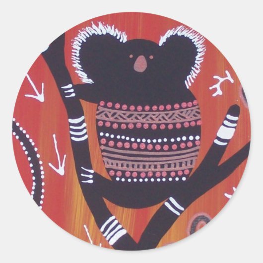 Aborigine Art Koala Sticker (Vorderseite)