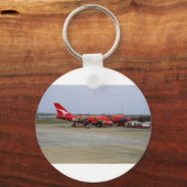 Aborigine Art, Quantas 747, Kingsford Smith Airpo Schlüsselanhänger (Vorderseite)