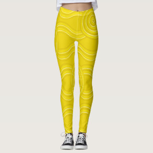 Aborigine Art Wattle Leggings