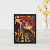 Aborigine Australian Kangaroo Dot Art Roo Artwork Karte (Gelbe Blume)
