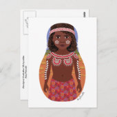 Aborigine Australian Matryoshka Postcard Postkarte (Vorne/Hinten)