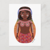 Aborigine Australian Matryoshka Postcard Postkarte (Vorderseite)