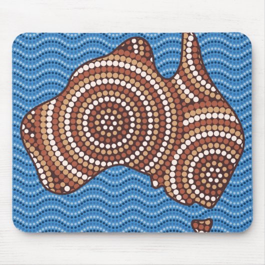 Aborigine-Australien Punktmalerei Mousepad (Vorne)