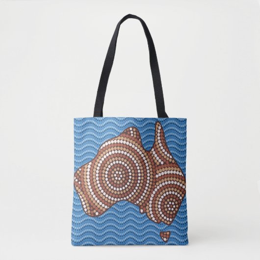 Aborigine-Australien Punktmalerei Tasche (Vorderseite)