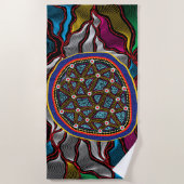 Aborigine Design-15 Beach Handtuch (Vorderseite)