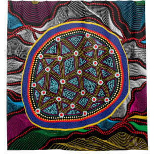 Aborigine-Design-15 Duschvorhang