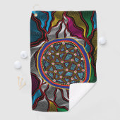 Aborigine Design-15 Golf Handtuch (Insitu)