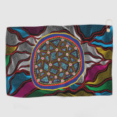 Aborigine Design-15 Golf Handtuch (Horizontal)